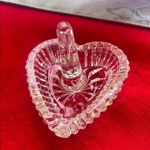 Vintage Heart-Shaped Waterford Crystal Ring Holder